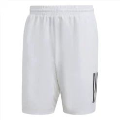 Adidas Club 3 Stripe 7" Mens Badminton Shorts - White