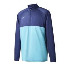Yonex YML123 Unisex Badminton Zip Midlayer - Navy / Silver / Sky