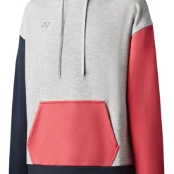 Yonex YHD123 Unisex Badminton Hoodie - Grey / Gunmetal / Cerise