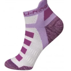 Li-Ning Womens Mid-Cut Sports Socks - White / Purple