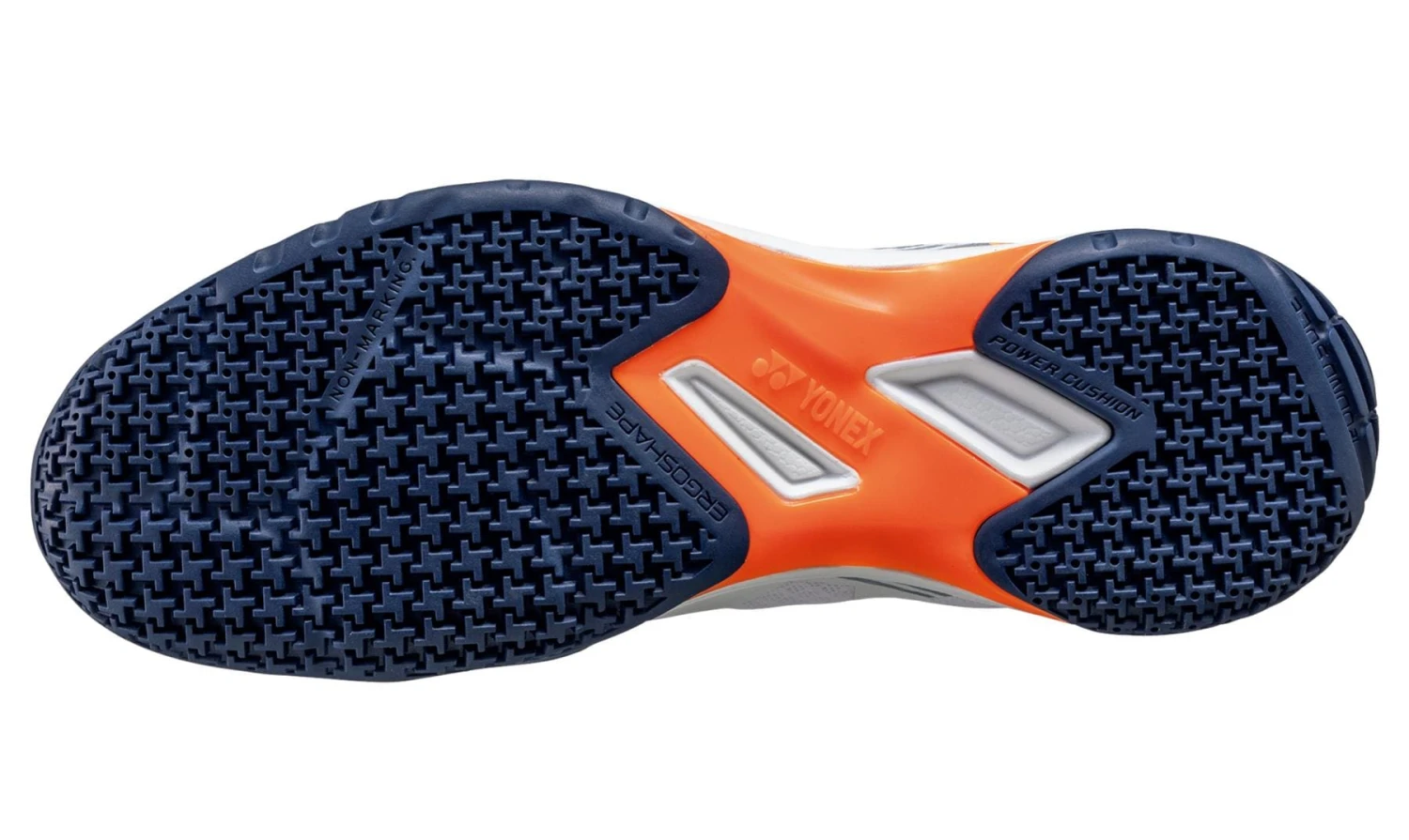 Yonex Power Cushion Strider Beat Mens Badminton Shoes - White / Orange - Image 3