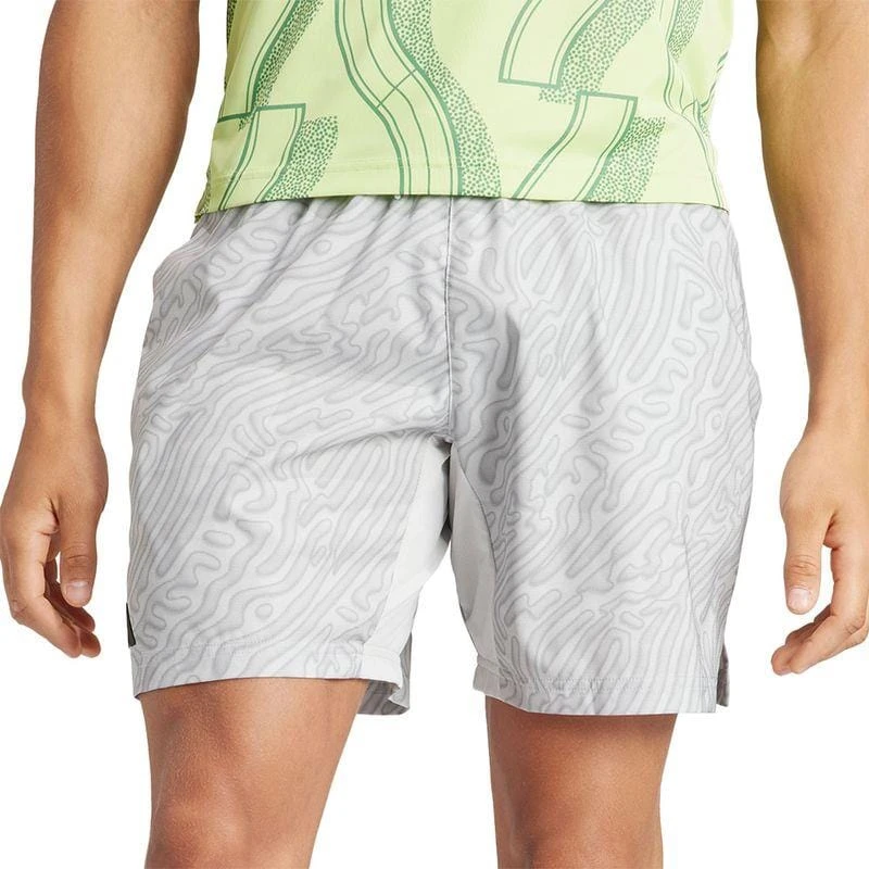 ADIDAS Melbourne Mens Pro 7 Inch Badminton Shorts - Grey - Image 2