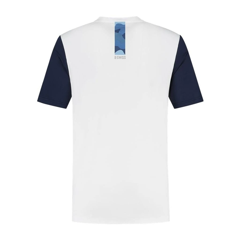 K-Swiss Hypercourt Crew Tee 3 Mens Badminton T-Shirt - White - Image 2