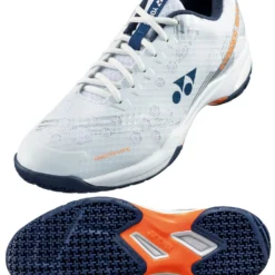 Yonex Power Cushion Strider Beat Mens Badminton Shoes - White / Orange