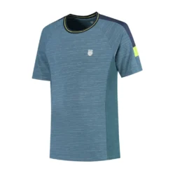 K-Swiss Hypercourt Melange 2 Mens Badminton T-Shirt - Indian Teal