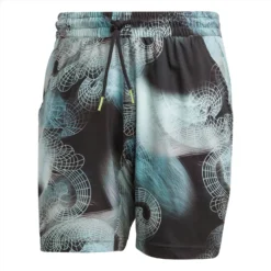 Adidas Mens Printed Aeroready Ergo Pro Badminton Shorts - Black