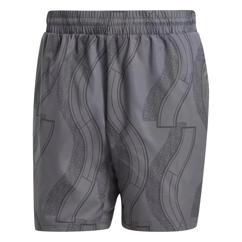 ADIDAS Club Graphic Mens Badminton Shorts - Carbon / Black