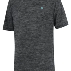 K-Swiss Hypercourt Badminton T-Shirt - Jet Black Melange